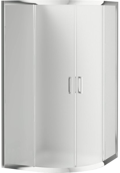 Deante Funkia, negyedkör alakú zuhanykabin tolóajtóval 90x90 cm, magasság 170 cm, 5 mm-es jégüveg, króm profil, KYP_653K