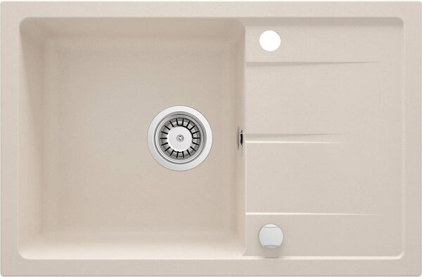 Deante Leda, gránit munkalap 670x440x164 mm Z / O, 3,5 "+ szifon, 1 kamrás, bézs, ZRD_5113