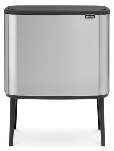 Brabantia Bo Touch 11 + 23 literes érintőfedeles fém szemetes - Inox