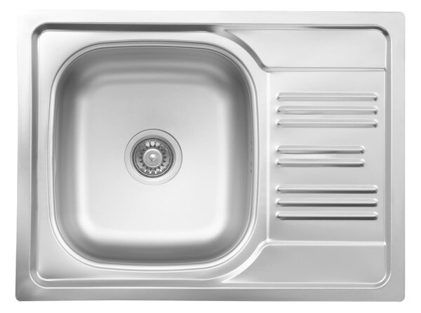 Deante Xylo, rozsdamentes acél mosogató 1 kamrás munkalaphoz Z / KO 580x435x160 3,5 "+ szifon, szatén minta, ZEX_011A