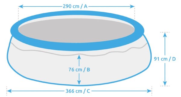 Marimex Tampa medence 3,66 x 0,91 m RATAN, tartozékok nélkül