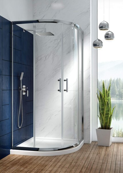 Deante Cascada Alpinia, rejtett zuhanygarnitúra rozsdamentes acél esőfejjel 250x250 mm, króm, NAC_09LP