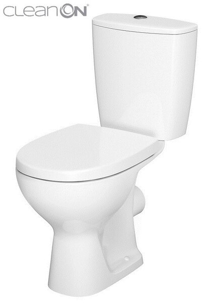 Cersanit ARTECO - WC kombi + antibakteriális ülőke lassan záródó funkcióval, vízszintes hulladék, K667-052