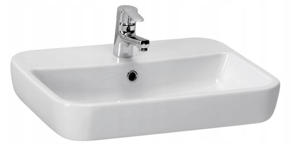 Cersanit Caspia Square Box, asztali mosdó 60 x 42 cm, fehér, K11-0095