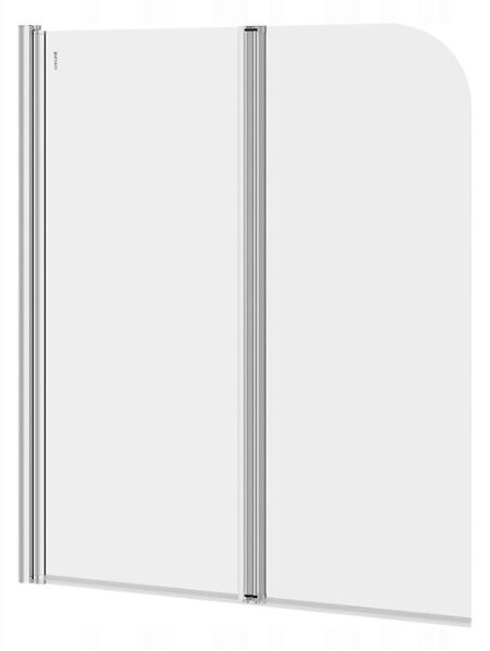 Cersanit Easy New, 2 lapos kádparaván 115 (hossz) x 140 (magasság) cm, átlátszó üveg, króm profil, S301-290