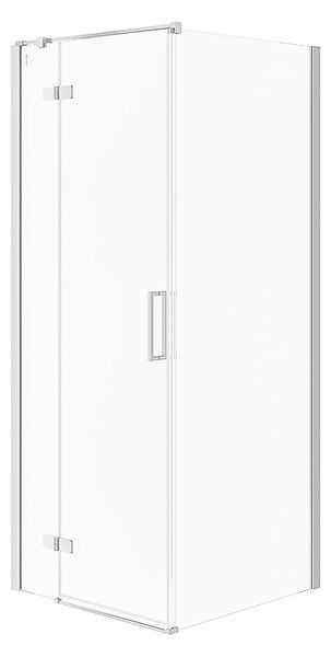 Cersanit Jota, sarokzuhanykabin 80 (bal oldali ajtó) x 80 (fal) x 195, 6mm átlátszó üveg, króm profil, S160-005