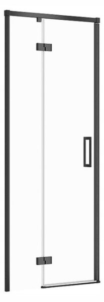Cersanit Larga, nyíló szárnyas ajtó 80x195cm, balos kivitel, 6mm átlátszó üveg, fekete profil, S932-127