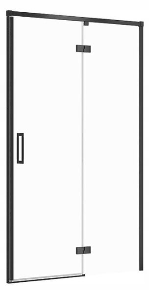 Cersanit Larga, nyíló szárnyas ajtó 120x195cm, jobbos kivitel, 6mm átlátszó üveg, fekete profil, S932-126