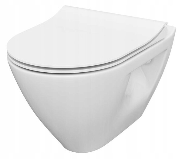 Cersanit Mille Clean On, függő WC csésze duroplast ülőkével, fehér, S701-454