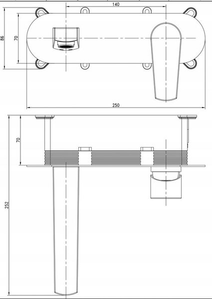 Cersanit Moduo - rejtett mosdócsaptelep, króm, S951-337