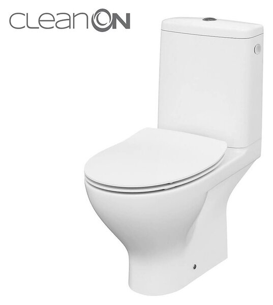 Cersanit Moduo - WC Kombi hátsó hulladék 3/5 CLEAN ON + WC-ülőke termoszt SLIM, fehér, K116-001