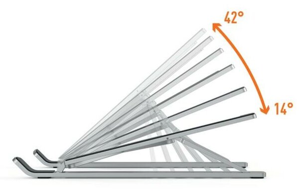 Notebookállvány, asztali, DURABLE FOLD, ezüst (D505123)