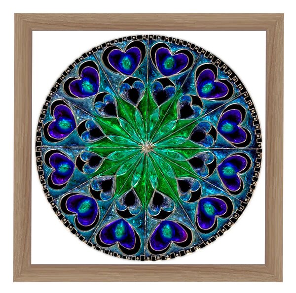 Bécs mandala képkeret tölgy