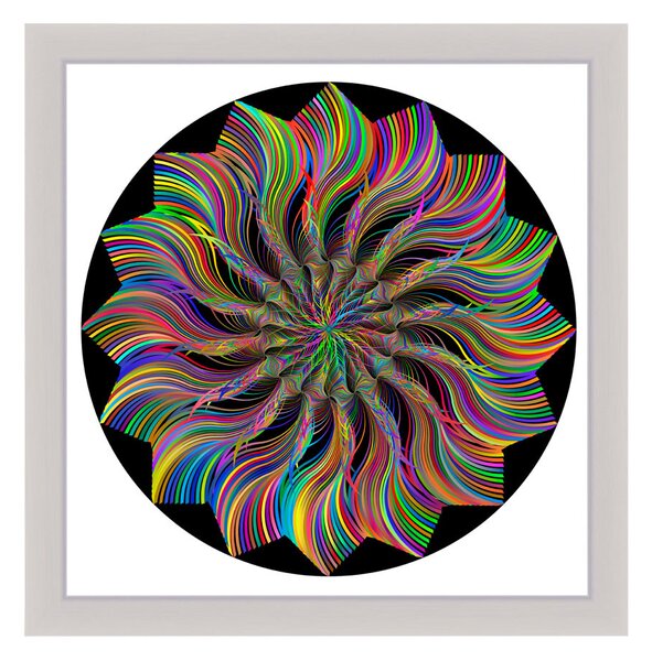 Bécs mandala képkeret fehér