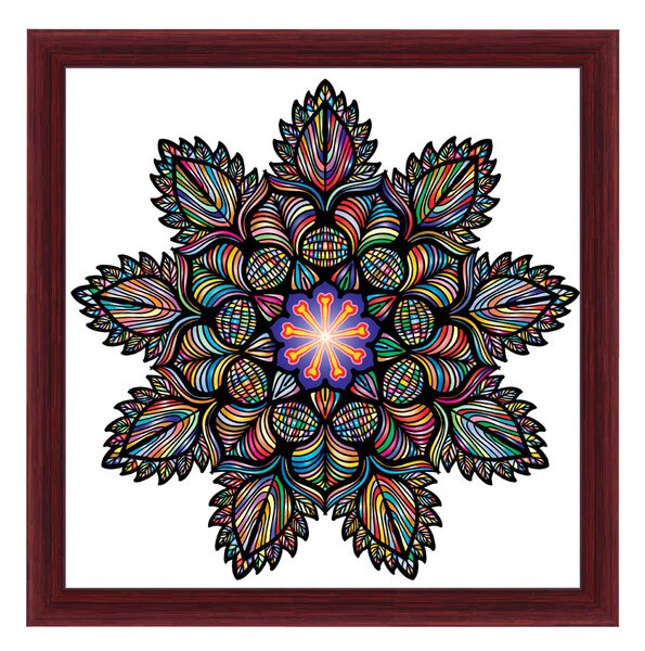 Bécs mandala képkeret mahagóni