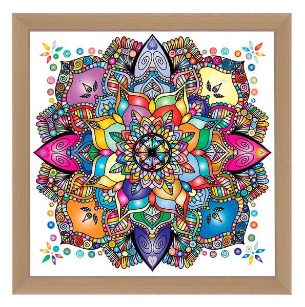 Bécs mandala képkeret natúr