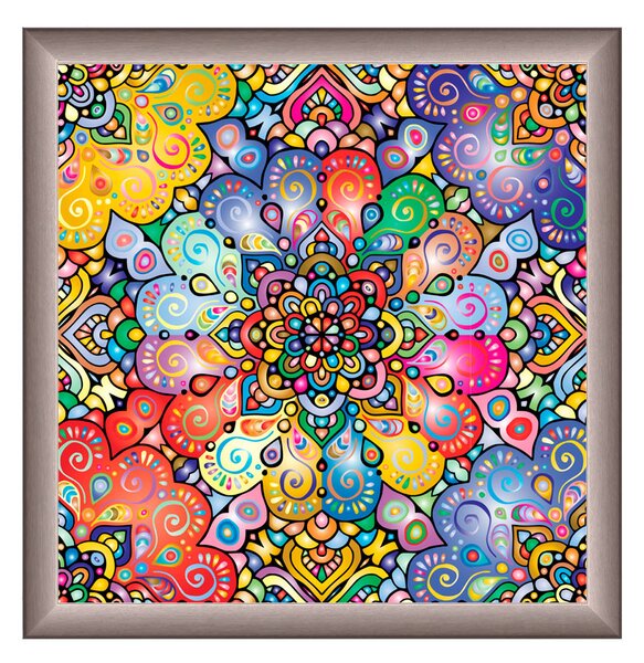 Bécs mandala képkeret ezüst