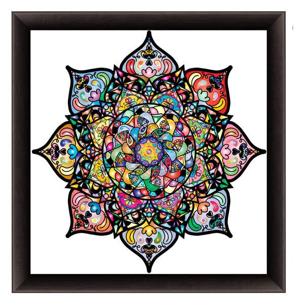 Bécs mandala képkeret fekete