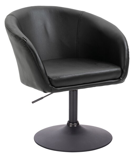 HC8326N Fekete modern műbőr szék fekete lábbal
