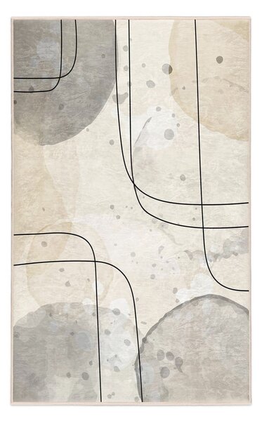 Szürke-krémszínű mosható szőnyeg 120x180 cm Simple Lines – Mila Home