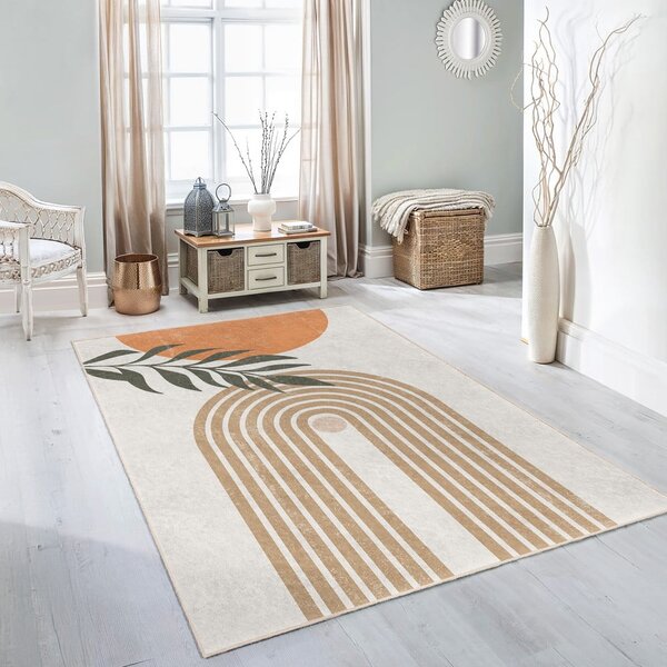 Krémszínű mosható szőnyeg 80x150 cm Dot Arch – Mila Home