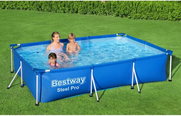 Bestway Steel Pro Fémvázas Négyszögletű Medence Vízforgatóval 300x201x66cm