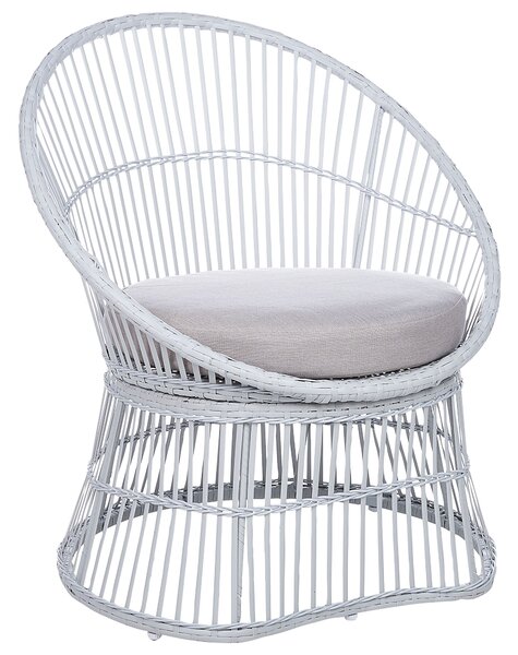 Bisztrószett párnákkal MESYNA PE Rattan Fehér