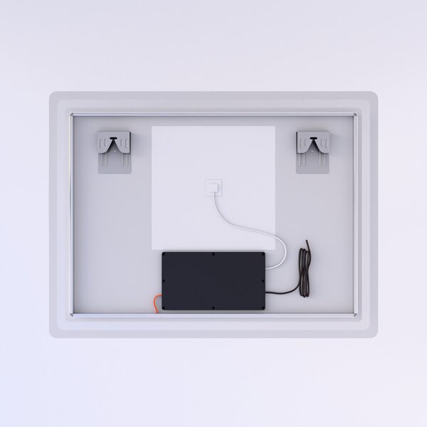 Fekvő fürdőszobai LED tükör 80x60cm | Gesztusvezérlés - Páramentesítő - Fényerő és színhőmérséklet szabályozás | Welland Type20H