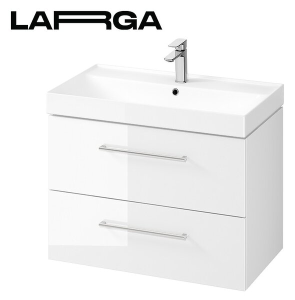 Cersanit Larga, falra szerelhető mosdószekrény 80cm, fehér fényes, S932-073