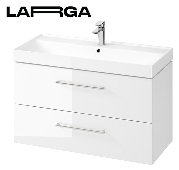 Cersanit Larga, falra szerelhető mosdószekrény 100cm, fehér fényes, S932-076