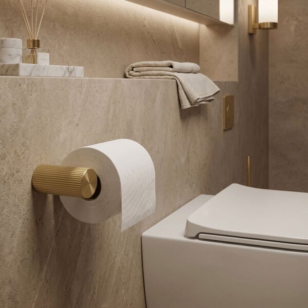 Falra szerelhető wc papír tartó 64105 SOLO Brush Gold
