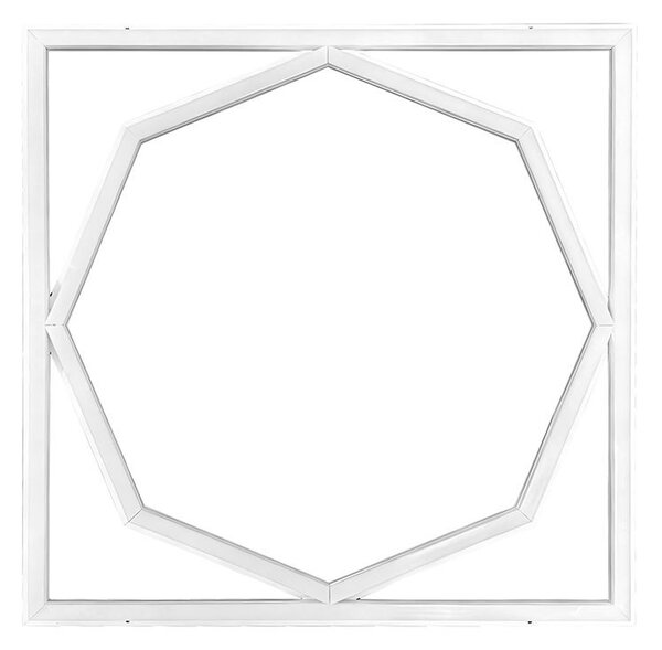 V-TAC 72W 60x60cm Nyolcszög élvilágító panel, hideg fehér - SKU 24217