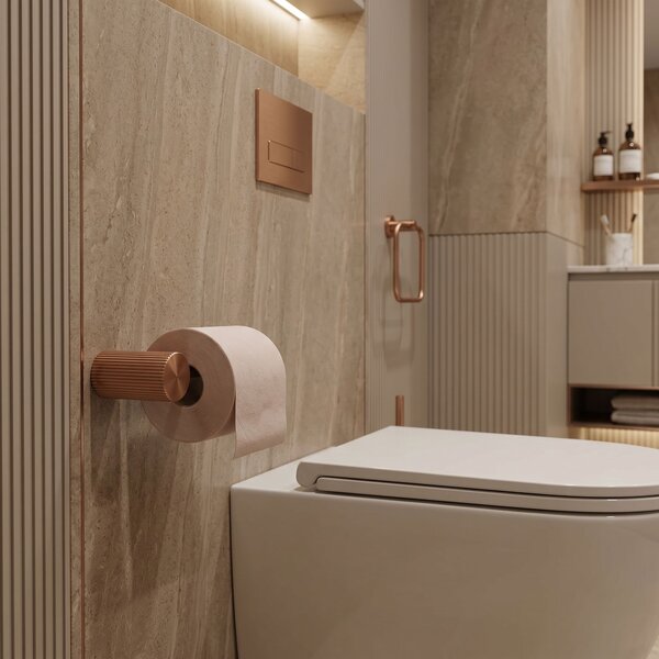 Falra szerelhető wc papír tartó 64105 SOLO Brush Copper