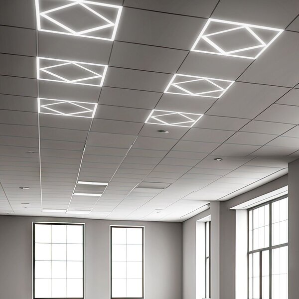 V-TAC 64W 60x60cm Gyémánt élvilágító panel, hideg fehér - SKU 24168