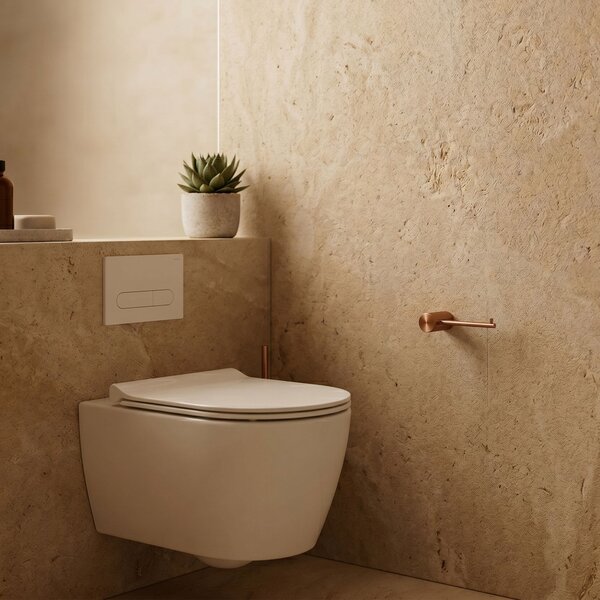 Falra szerelhető wc papír tartó 64105 SOLO Brush Copper