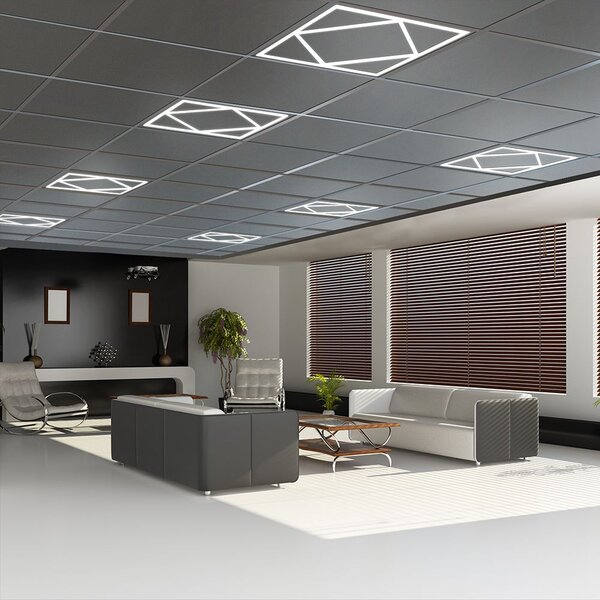 V-TAC 64W 60x60cm Gyémánt élvilágító panel, hideg fehér - SKU 24168
