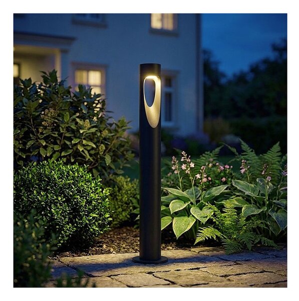 V-TAC CREE SMD LED kültéri, 6W henger állólámpa, 80cm, fekete házzal, meleg fehér - SKU 243526