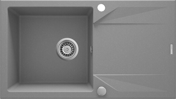 Deante Evora, gránit munkalap 780x440x193 mm, 3,5"+ helytakarékos szifon, 1kamrás, szürke, ZQJ_S113