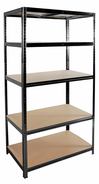 Linder Exclusiv Fém polcrendszer 180x90x40 cm 5 polcos Fekete