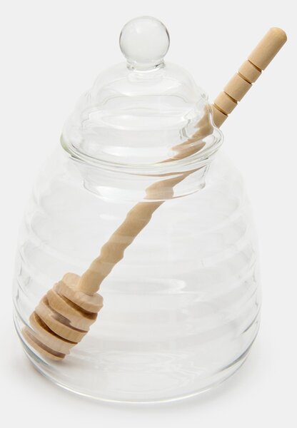 Sinsay - Bordázott méztartó mézcsorgatóval 2 pack - clear