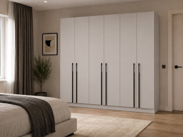 CASMIRA gardróbszekrény 230x210x55 - kasmír / fekete