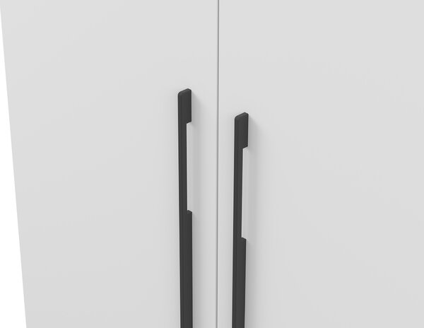 CASMIRA gardróbszekrény 230x210x55 - fehér / fekete