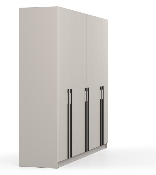 CASMIRA gardróbszekrény 230x210x55 - kasmír / fekete