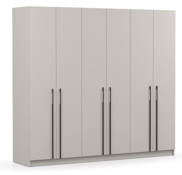 CASMIRA gardróbszekrény 230x210x55 - kasmír / fekete