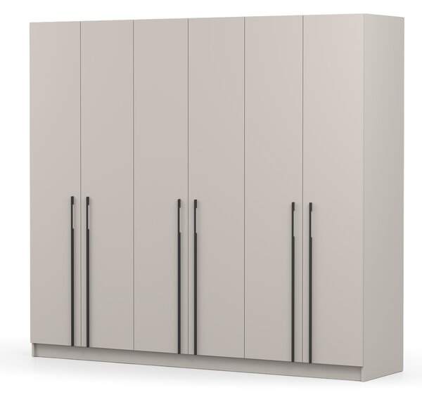CASMIRA gardróbszekrény 230x210x55 - kasmír / fekete