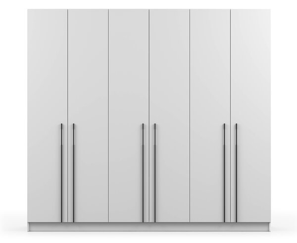 CASMIRA gardróbszekrény 230x210x55 - fehér / fekete