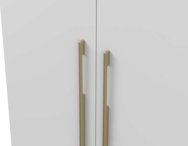 CASMIRA gardróbszekrény 230x210x55 - fehér / arany
