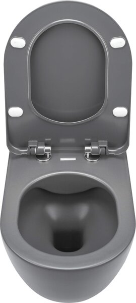 Deante Peonia Zero, függő WC csésze RimFree, 51 x 36 cm, antracit-titán, CDE_DZPW