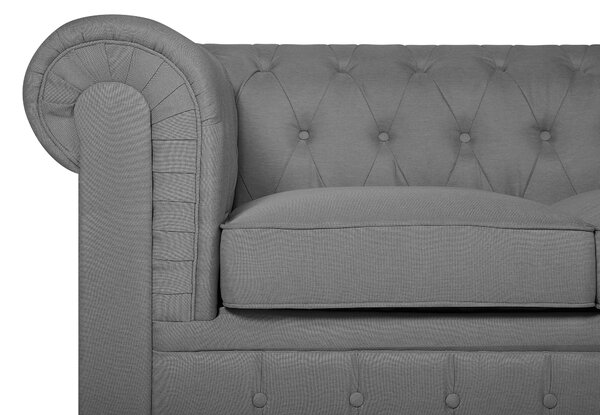 Kanapé 3 személyes CHESTERFIELD Világosszürke