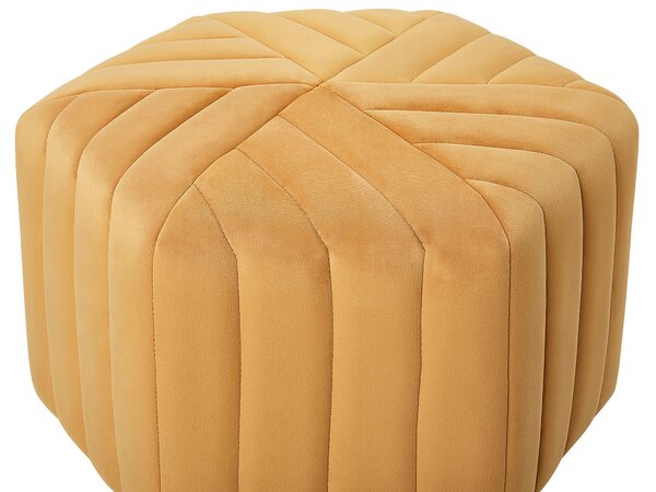 Mustársárga bársonypuff 53 x 29 cm MURIETTA